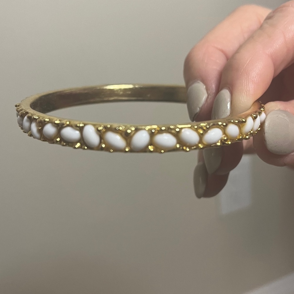 Kenneth Jay Lane Bangle Bracelet Gold Tone Metal